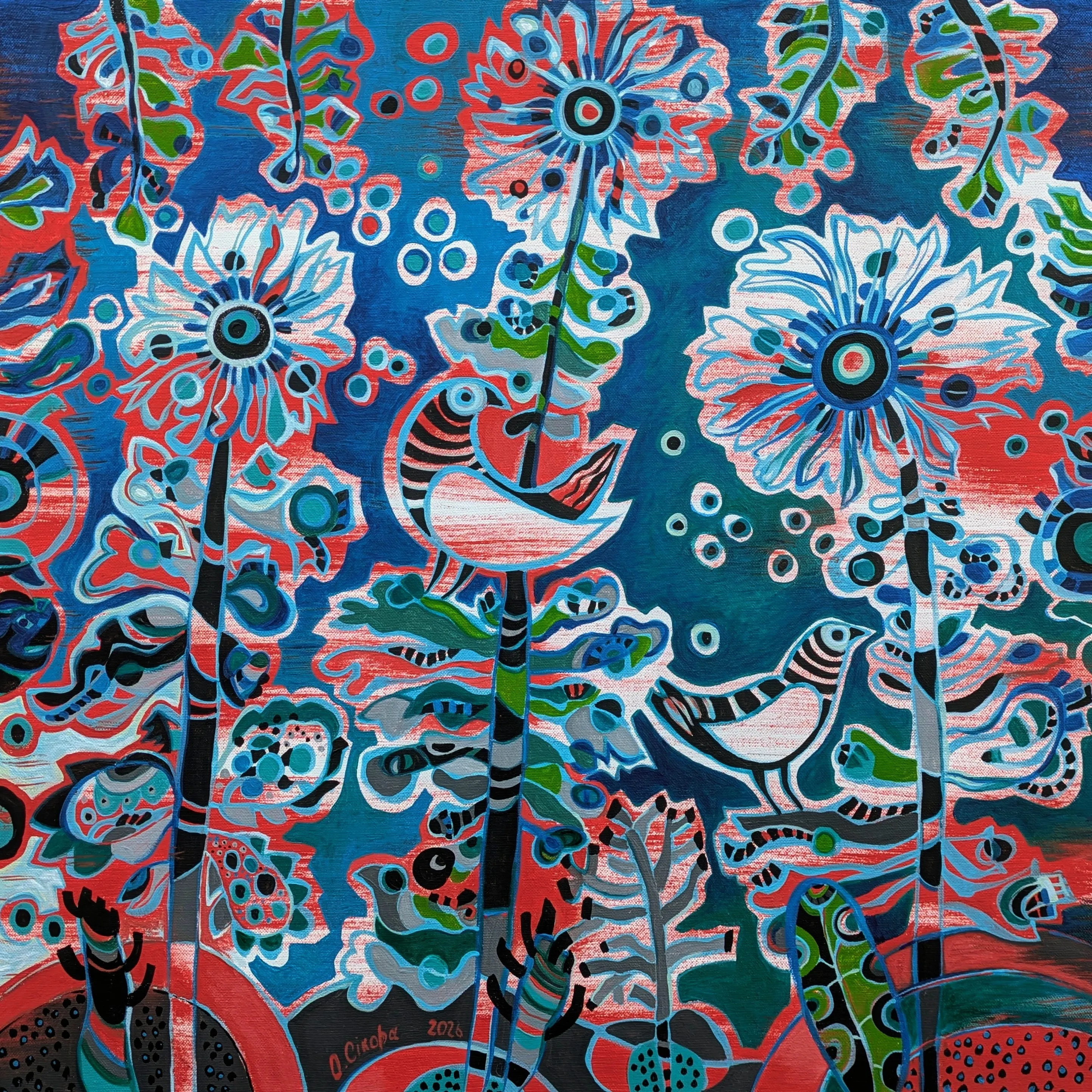 Image of Гонорова пташка  by Olesya Sikora, size: 50/50, made of Пол.акрил, from Дрогобич , priced at ₴13000