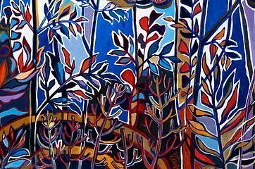 Image of Autumn by Olesya Sikora, size: 90х60 см, made of canvas, oil, Painting medium, from Drohobych, part of the Квіти і пташки series, priced at ₴24000 Photo 2 of 2.