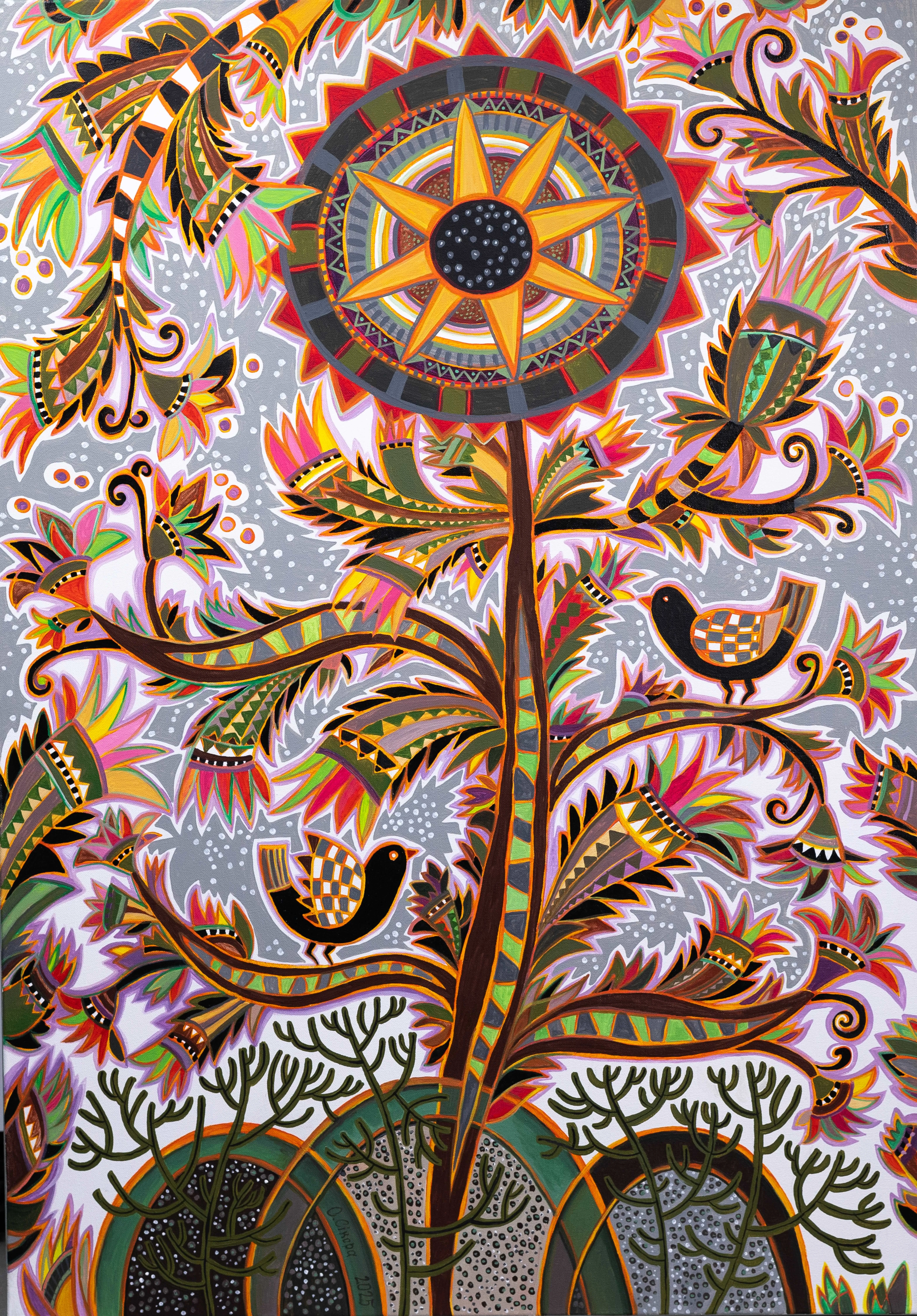 Image of Enchanting Flower by Olesia Sikora, size: 70х100 см, made of acrylic on canvas, Painting medium, from Drohobych, priced at ₴35000