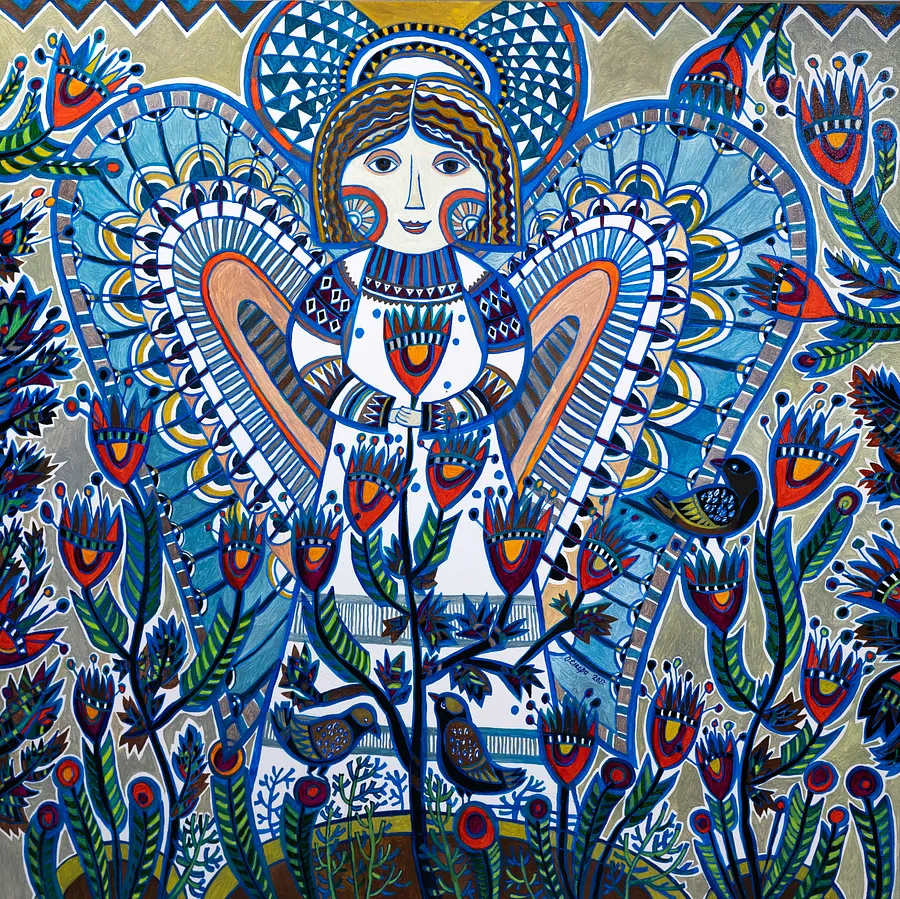 Зображення "Ангел. Пробудження." від Олеся Сікора, розмір: 100х100 см, матеріали: полотно, олія, медіум: Живопис, місто: Дрогобич, ціна: ₴26000